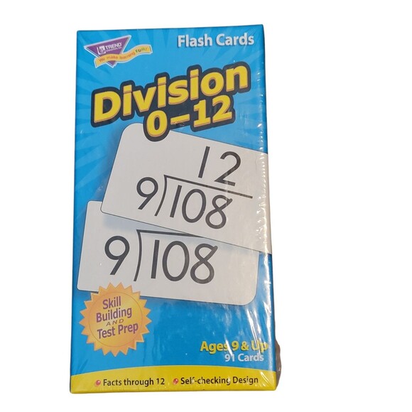 Trend Enterprises Number Division Fraction Skill Drill Flash Cards 3 Sets - Picture 4 of 9